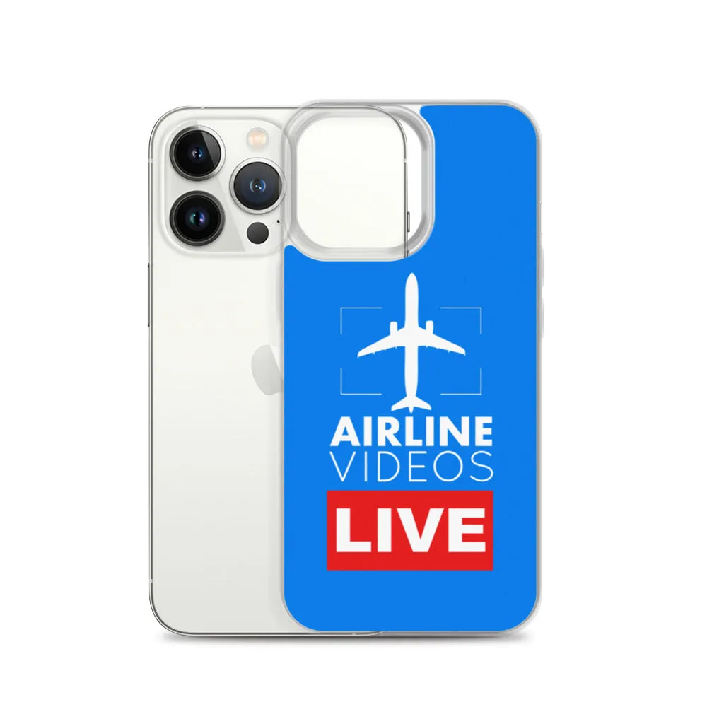 AIRLINE VIDEOS LIVE (BLUE) iPhone Case