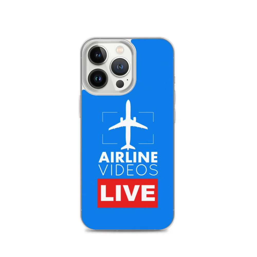 AIRLINE VIDEOS LIVE (BLUE) iPhone Case