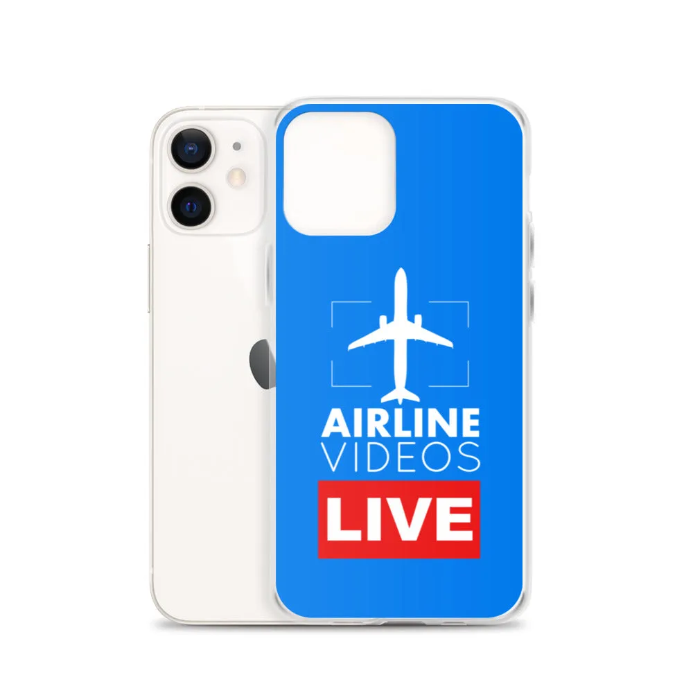 AIRLINE VIDEOS LIVE (BLUE) iPhone Case