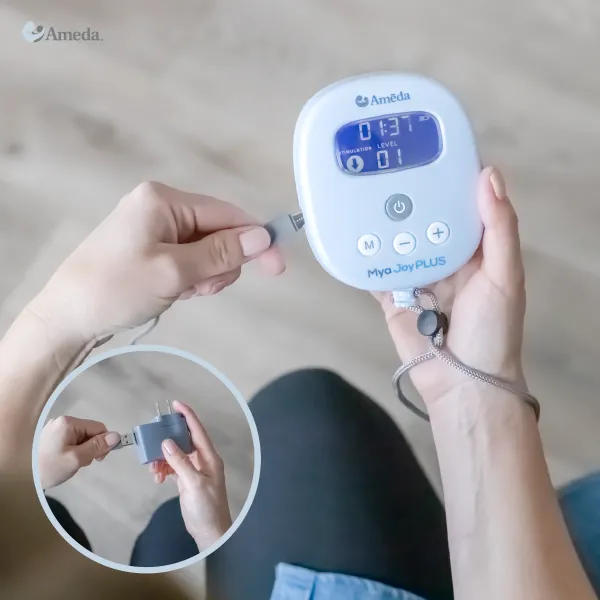 Ameda Mya Joy PLUS Rechargeable, Quiet, and Portable Double Breast Pump