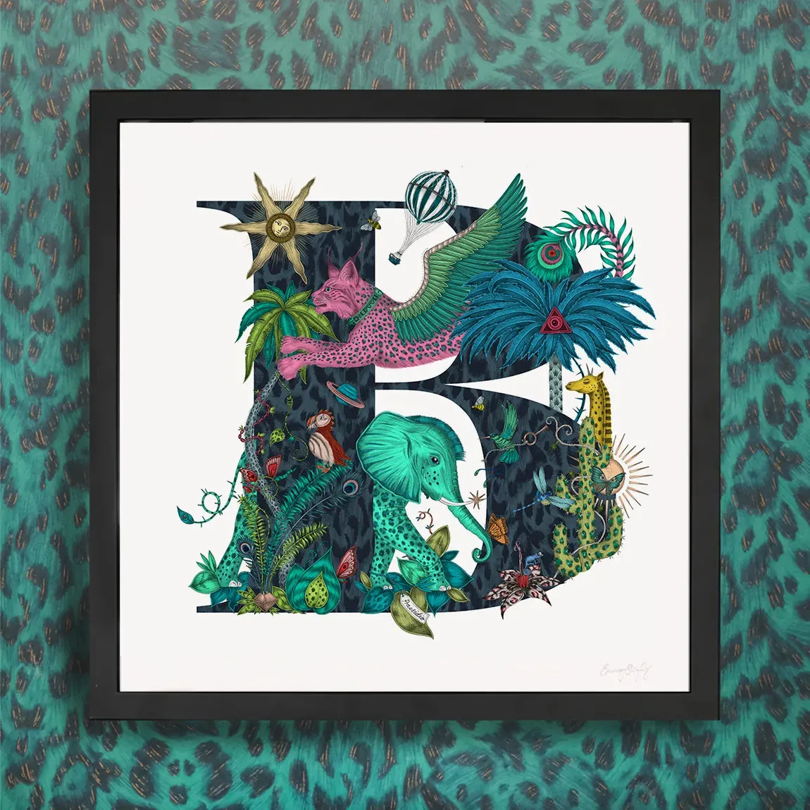 'B' Monogram Fine Art Print