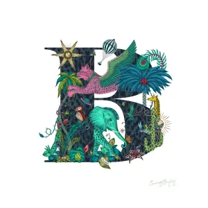 'B' Monogram Fine Art Print