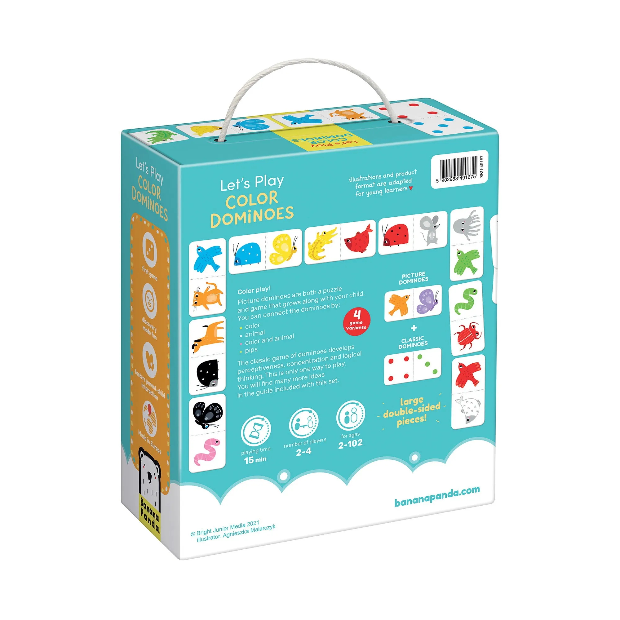 Banana Panda Let's Play Color Dominoes - Vibrant Animal Edition - Age 2 