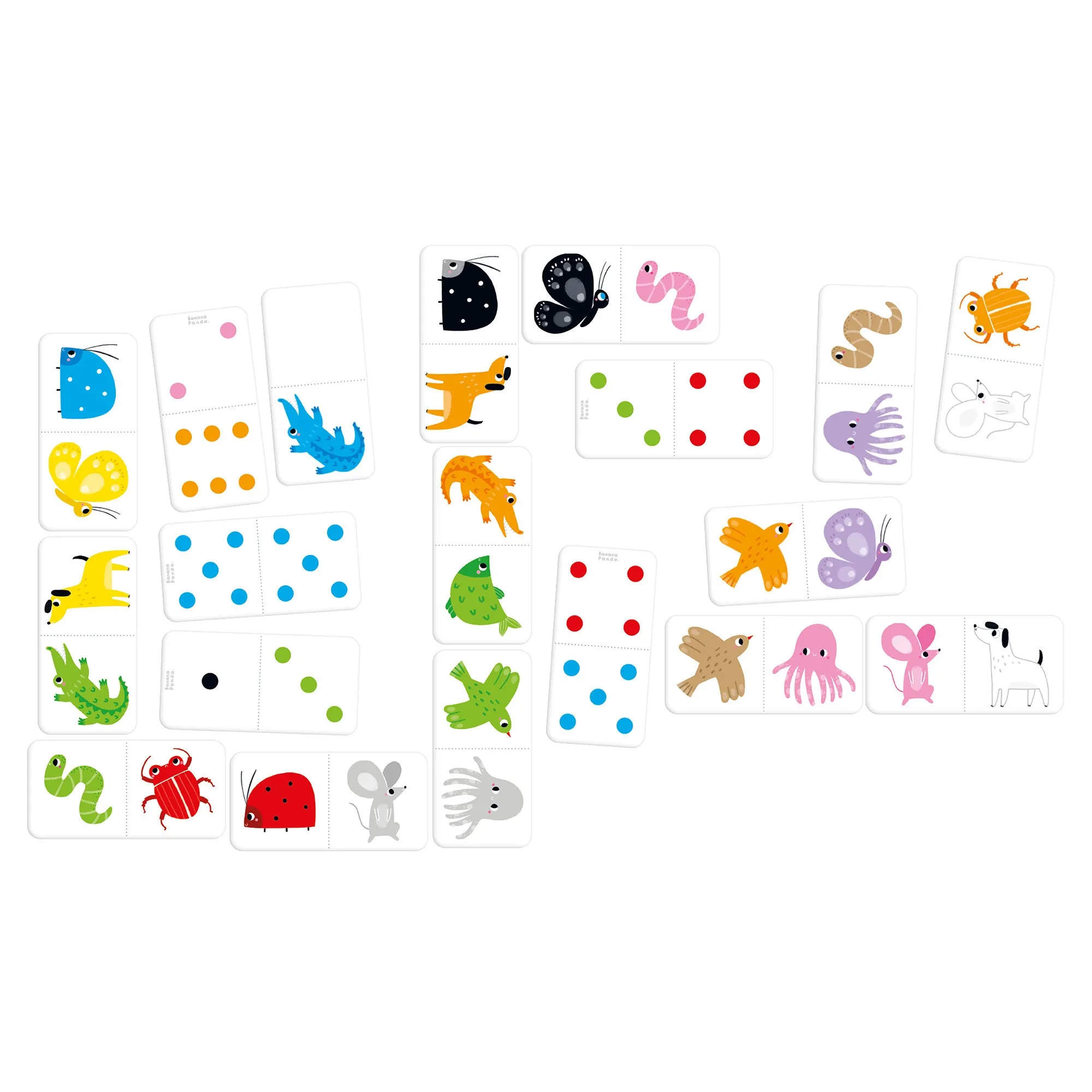 Banana Panda Let's Play Color Dominoes - Vibrant Animal Edition - Age 2 