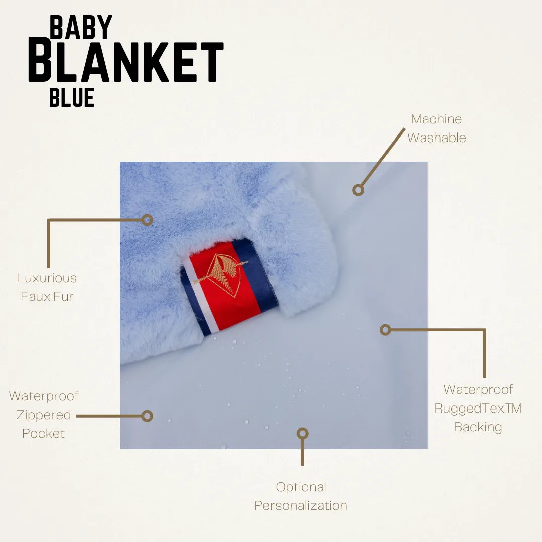 Blue Faux Fur Baby Blanket