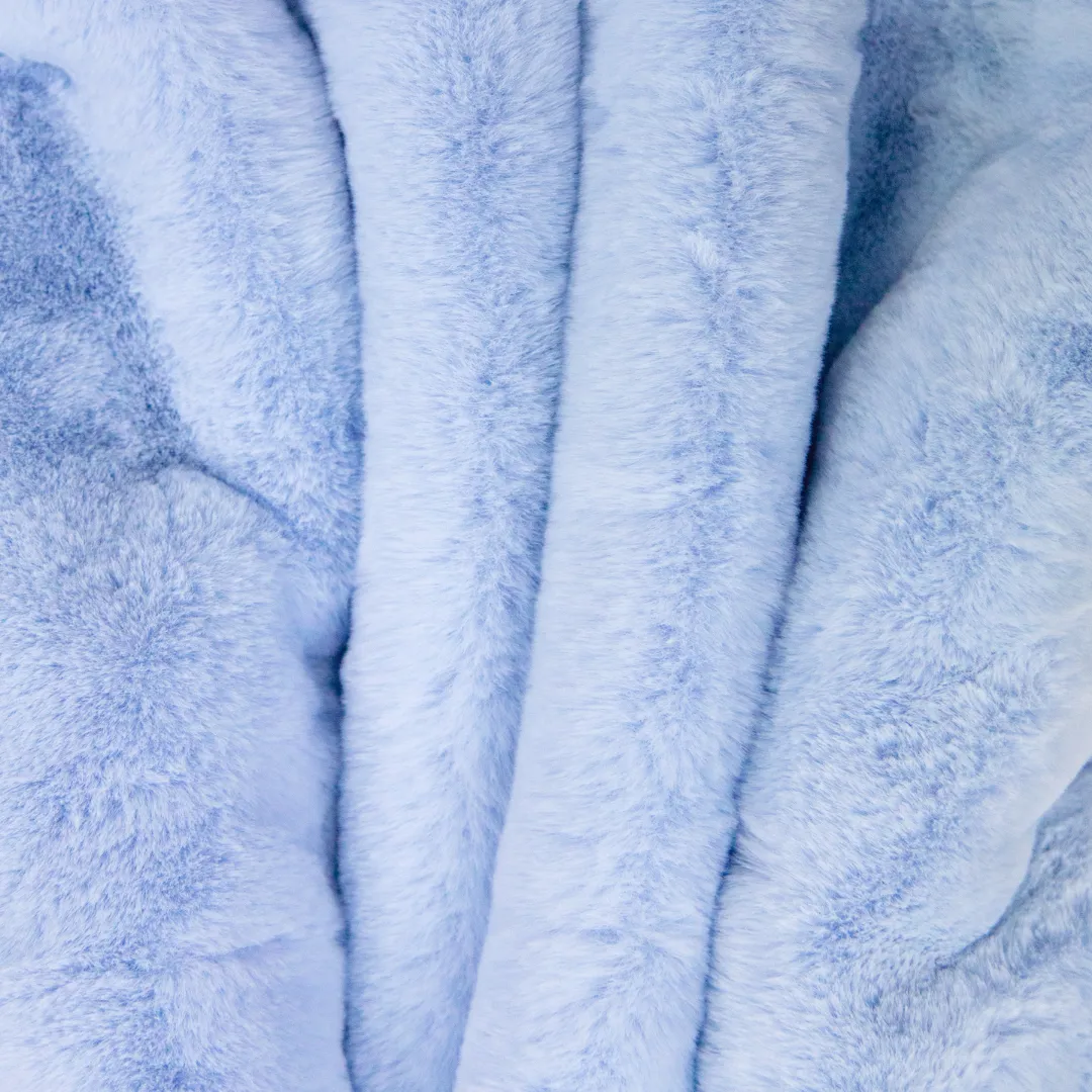Blue Faux Fur Baby Blanket