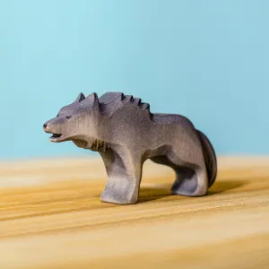 Bumbu Wooden Animal Woodland | Wolf Angry