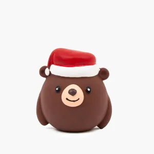 Christmas Latex Brown Bear Dog Toy – Festive, Durable & Fun