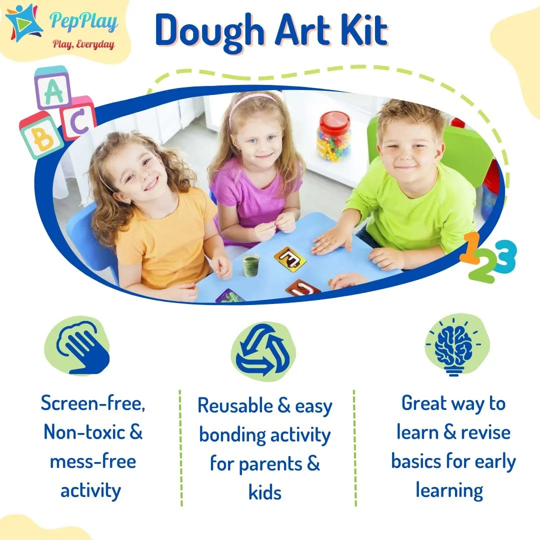 Colourful Creative Jungle Theme Alpha Characters Dough Art Kit for Kids