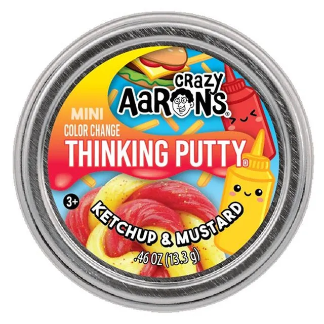 Crazy Aarons Mini Thinking Putty, Ketchup & Mustard
