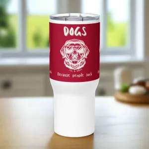 Eco-responsible Travel mug with handle and dog design