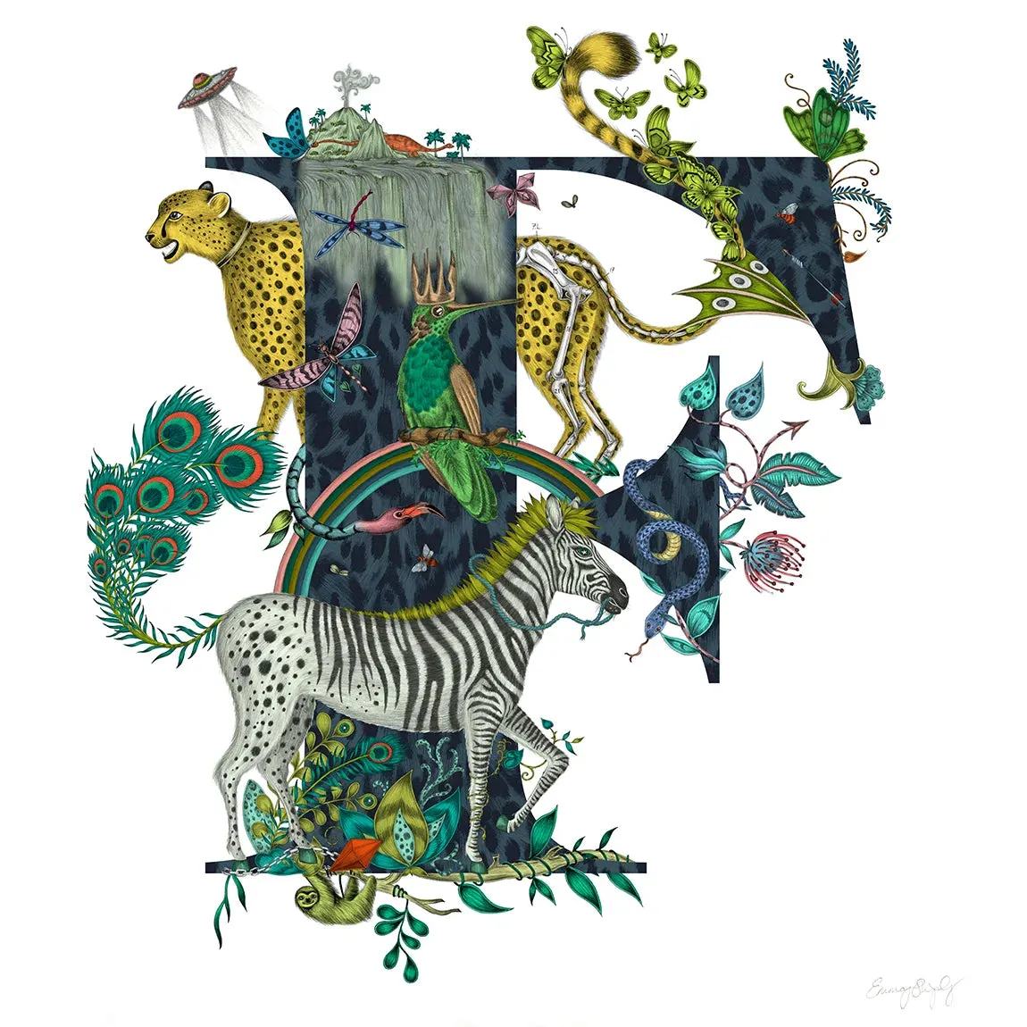 'F' Monogram Fine Art Print