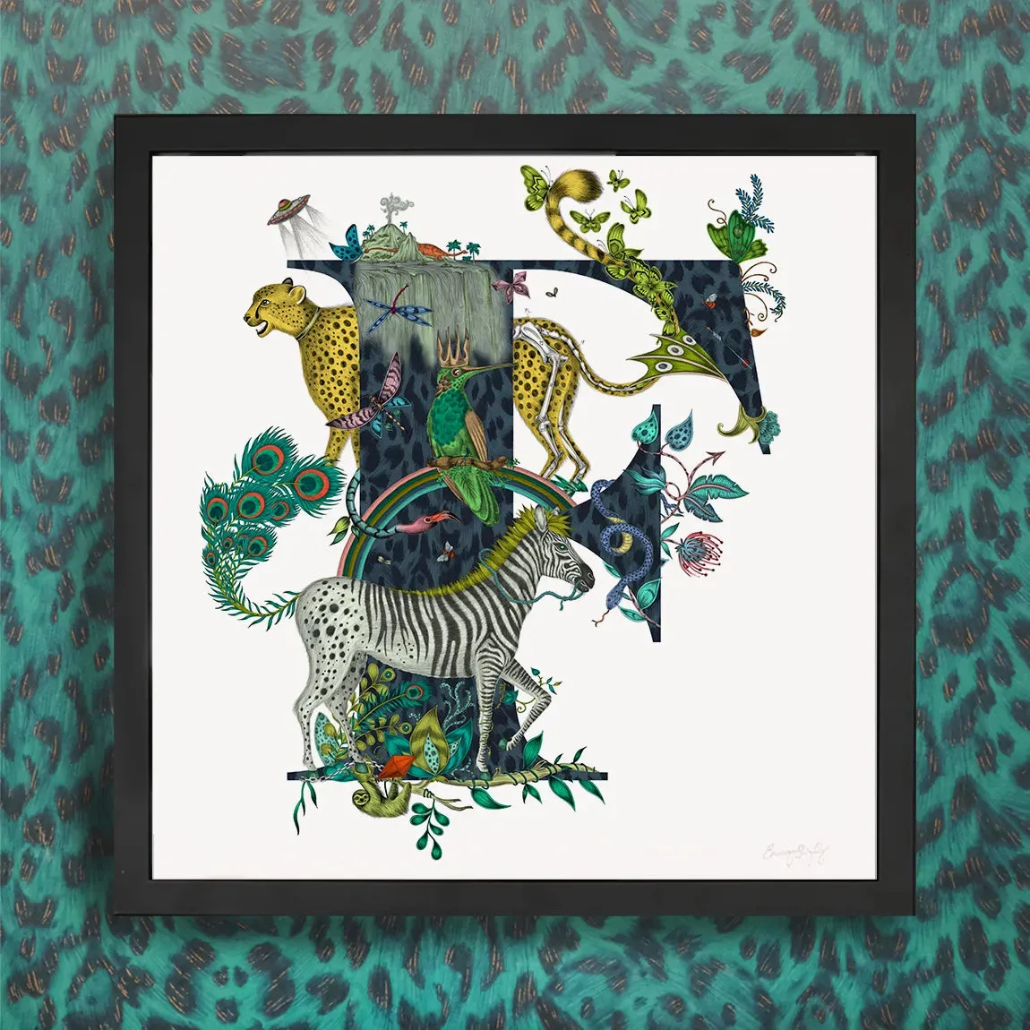 'F' Monogram Fine Art Print