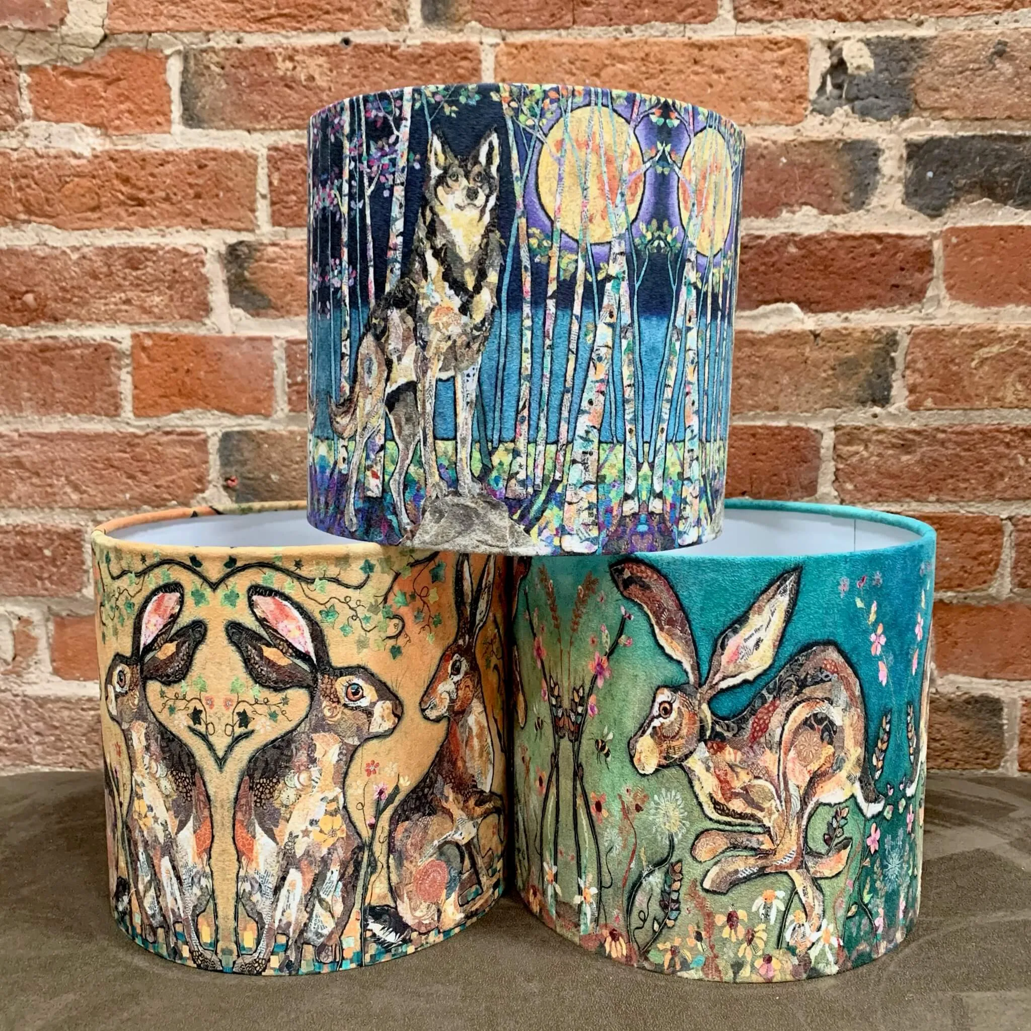 Faux Suede Animals Lampshade - Small 20cm x 18cm
