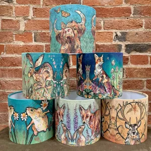 Faux Suede Animals Lampshade - Small 20cm x 18cm