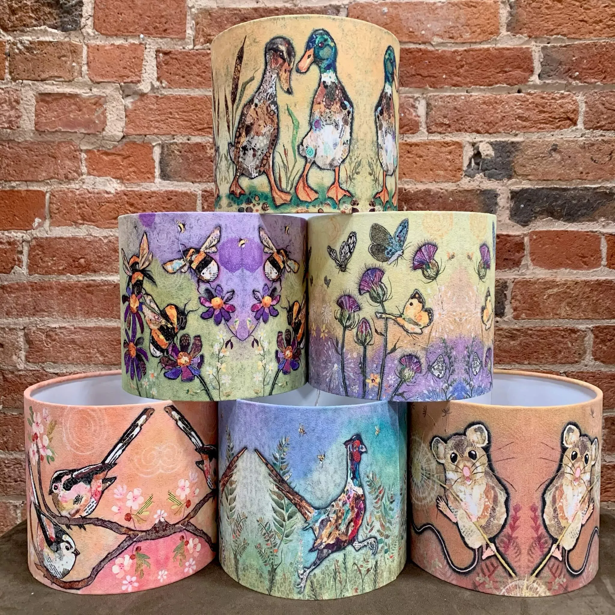 Faux Suede Animals Lampshade - Small 20cm x 18cm