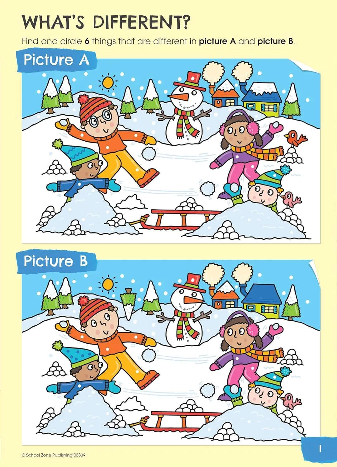 Fun and Games First Grade Activity Workbook - Ages 6 to 8, Hidden Pictures, Mazes, Dot-to-Dots, Coloring, Codes, What's Different, and More