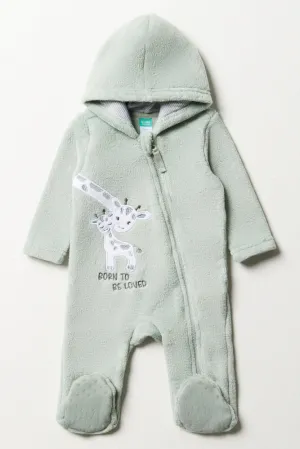 Giraffe Babygrow Green