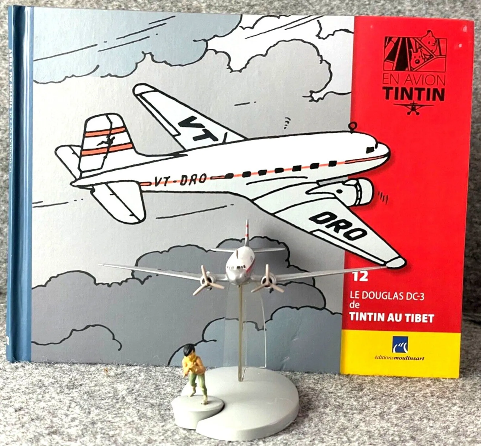 Hachette Tintin Plane #12 Douglas DC-3 Chang - Tibet Model Avion  Figure