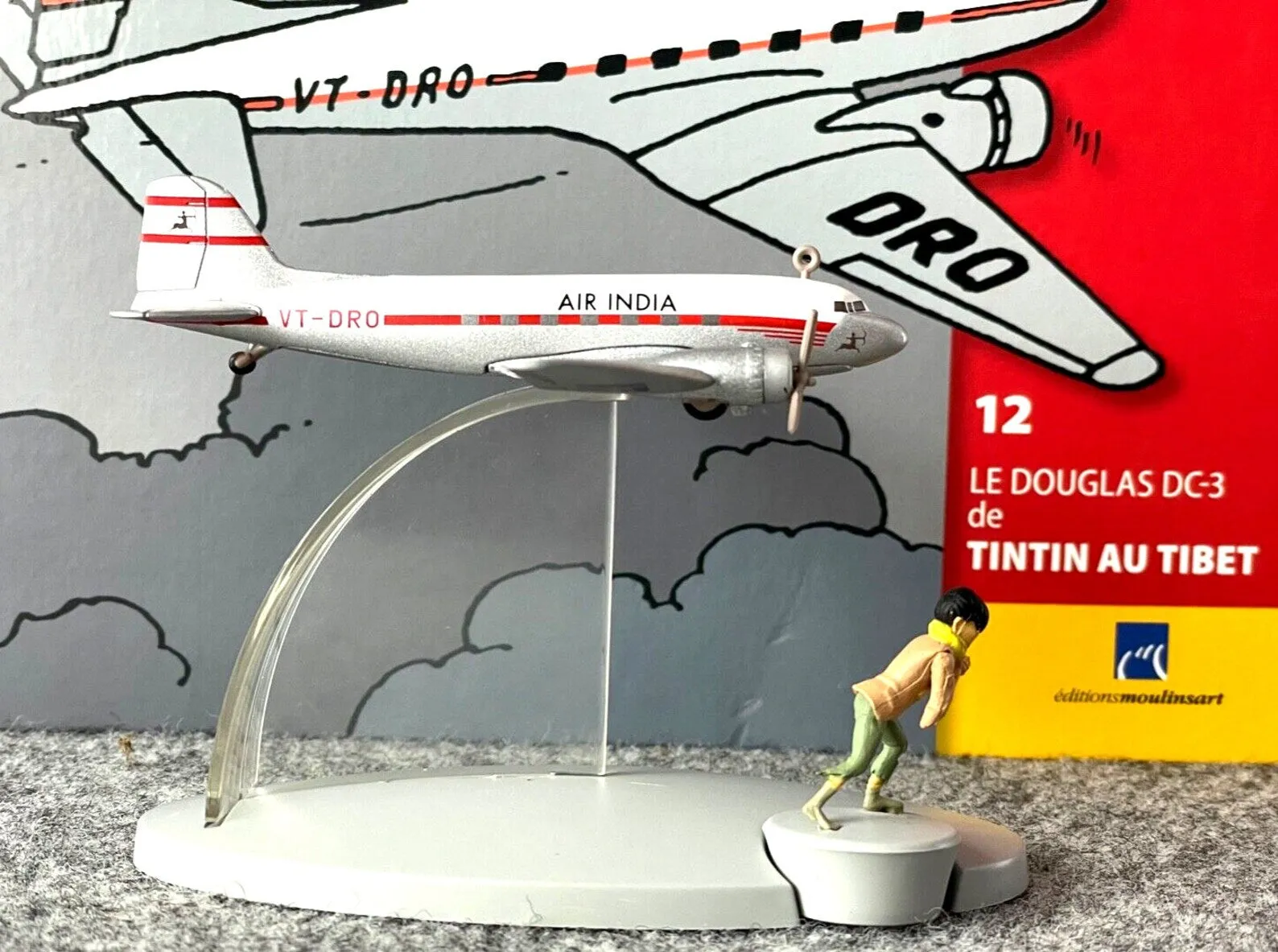 Hachette Tintin Plane #12 Douglas DC-3 Chang - Tibet Model Avion  Figure