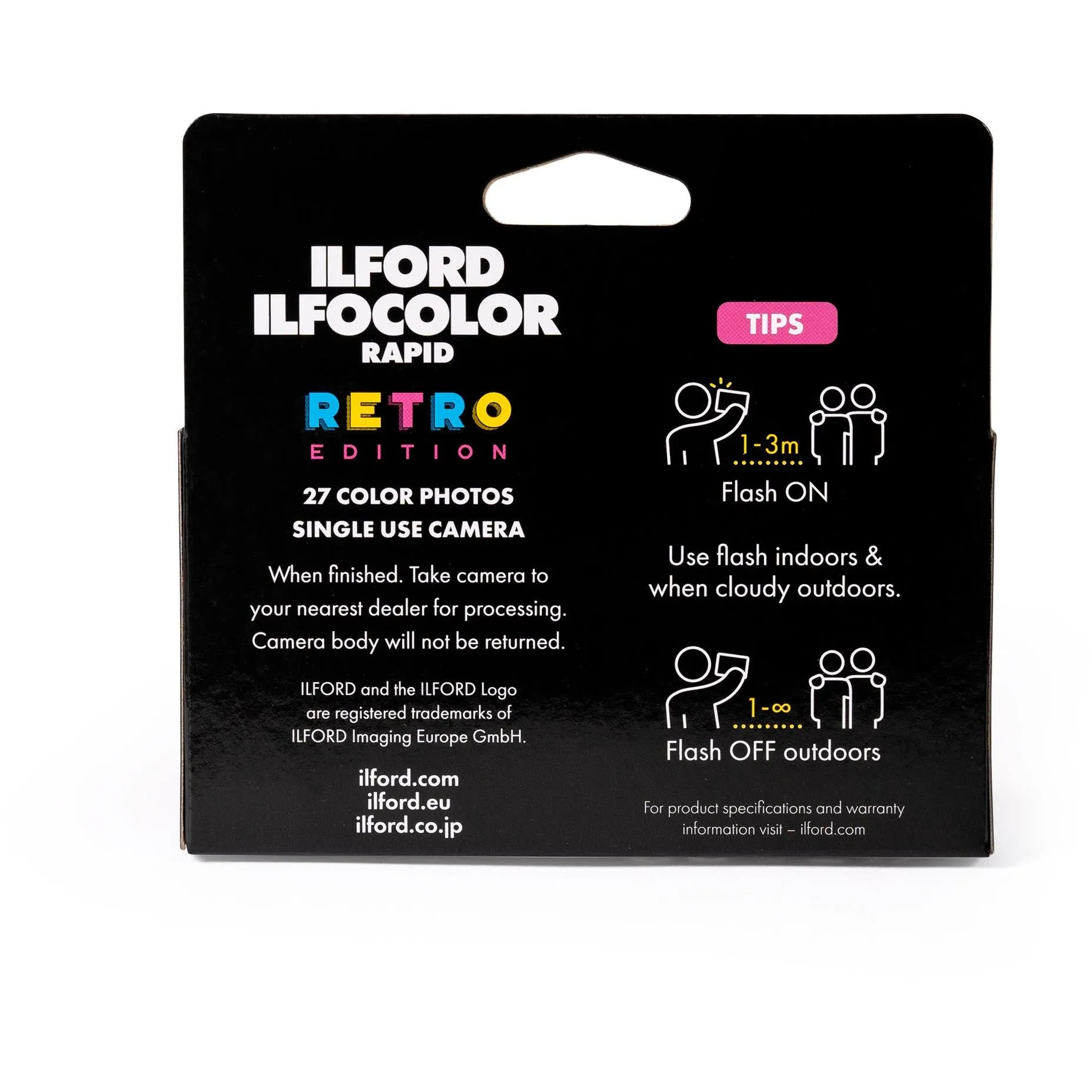 Ilford Ilfcolour Retro Single Use Film Camera (27 Exposures)