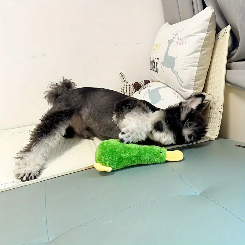 Interactive Plush Duck Dog Toy Ideal for Chewing and Training