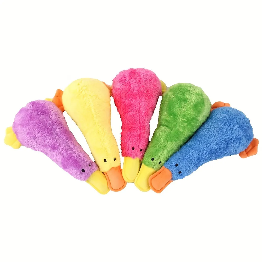 Interactive Plush Duck Dog Toy Ideal for Chewing and Training