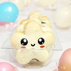 Kawaii Star Macarons – Cute Faces & Delicious Filling
