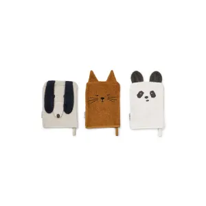 Liewood Sylvester Washcloths - Animal Mix - 3 Pack