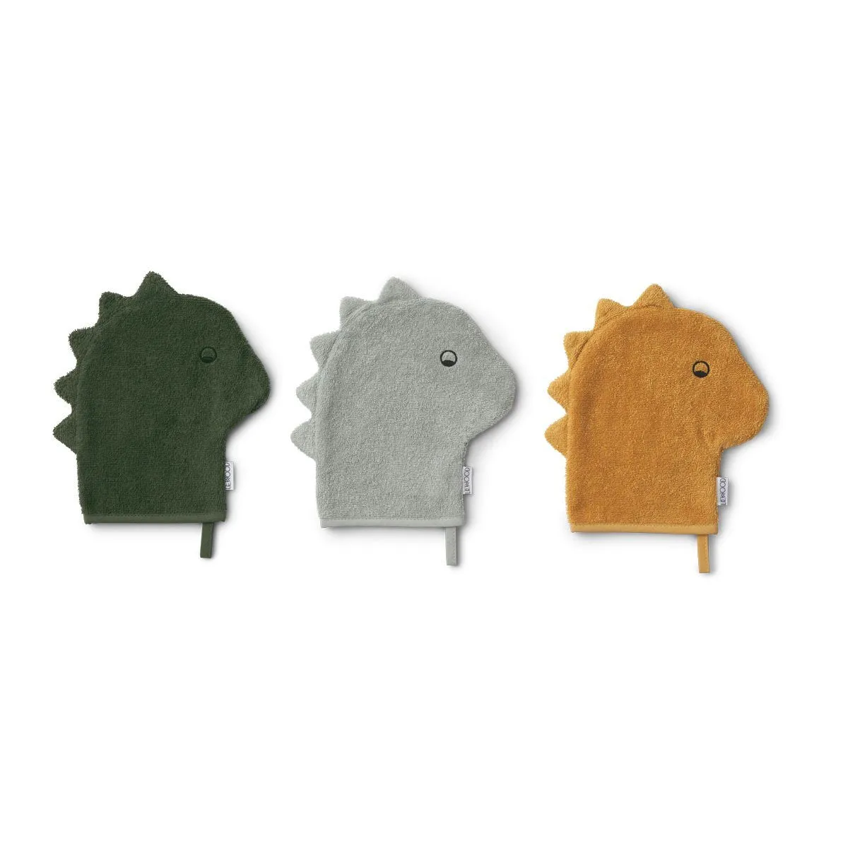 Liewood Sylvester Washcloths - Dino Dove Blue