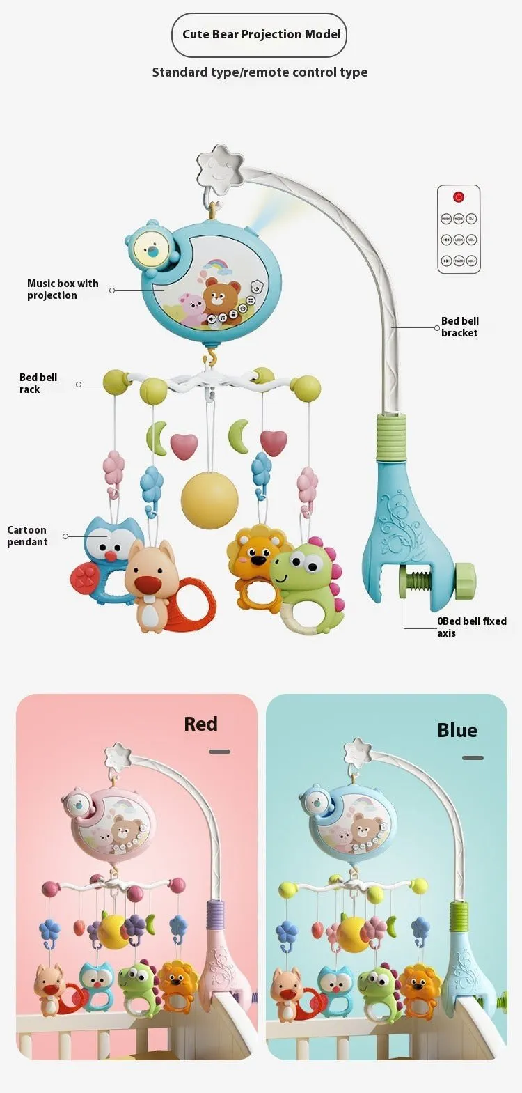 LovelyRLovely Baby Multifunctional Rotating Bedside Toy