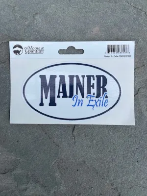 Mainer In Exile Decal by Of Moose & Mountain