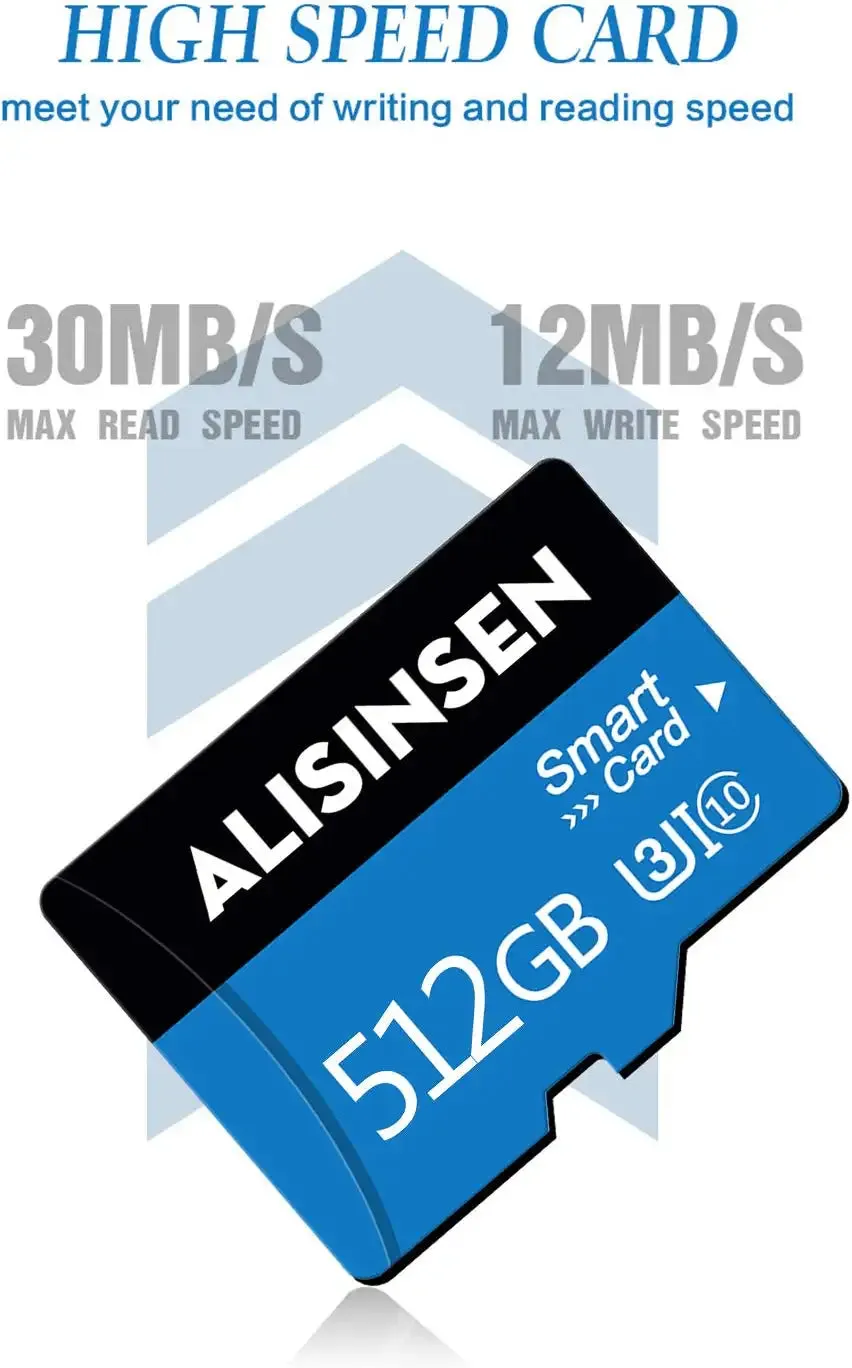 Micro SD Card 512GB Memory Card 512GB TF Card High Speed with a SD Card Adapter for Android Smart-Phones,Tablets,Camera,Drone