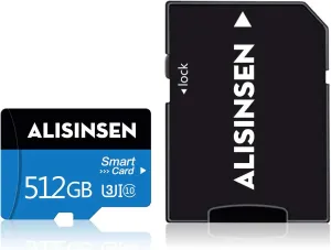 Micro SD Card 512GB Memory Card 512GB TF Card High Speed with a SD Card Adapter for Android Smart-Phones,Tablets,Camera,Drone