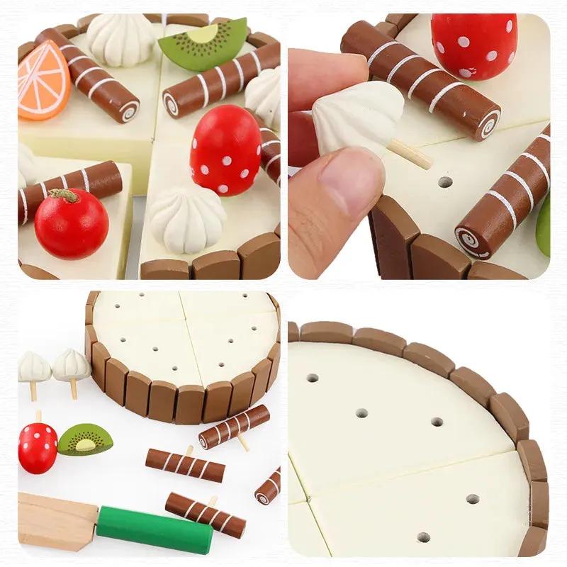 Montessori Sweet Treats: Wooden Cake Playset