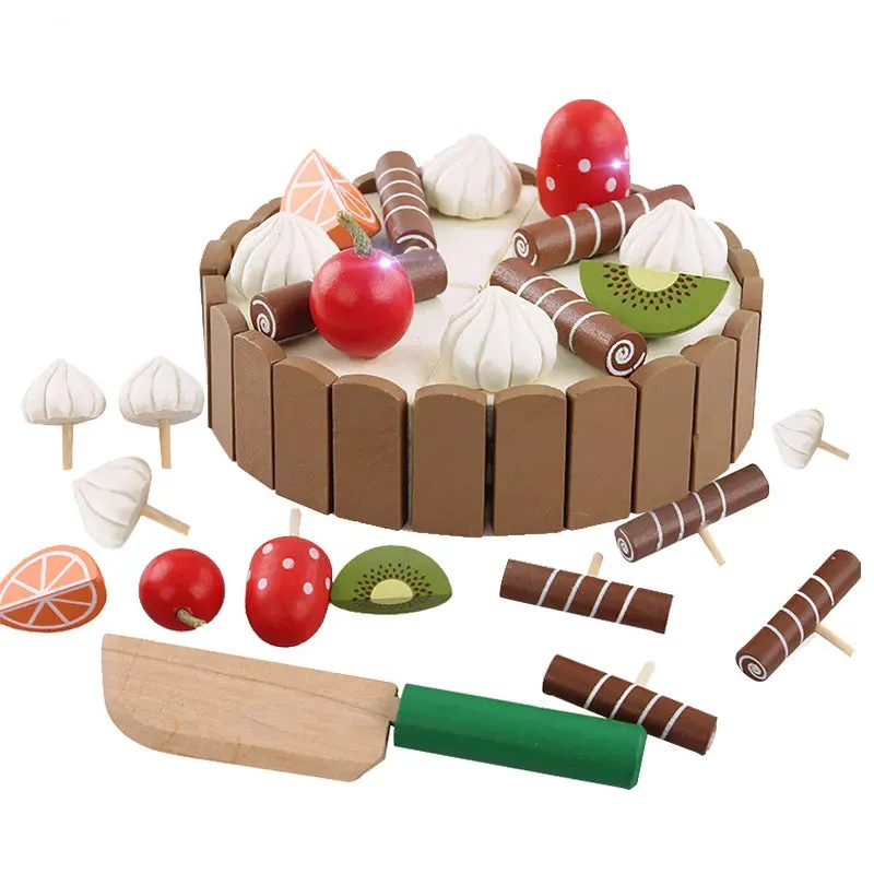 Montessori Sweet Treats: Wooden Cake Playset