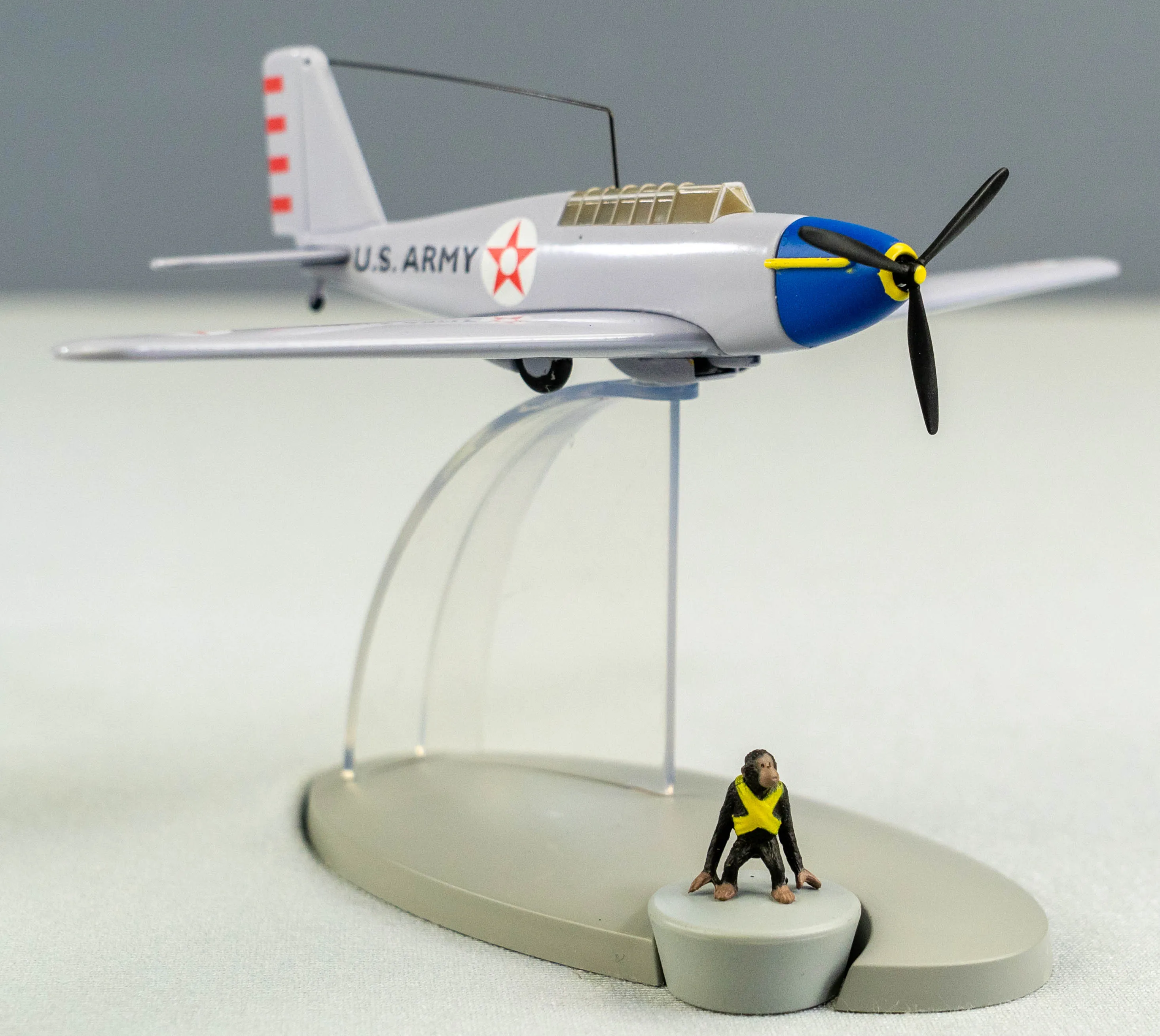 MOULINSART TINTIN PLANE 29555 American Fighter: Jo Zette & Jocko Model Avion #35
