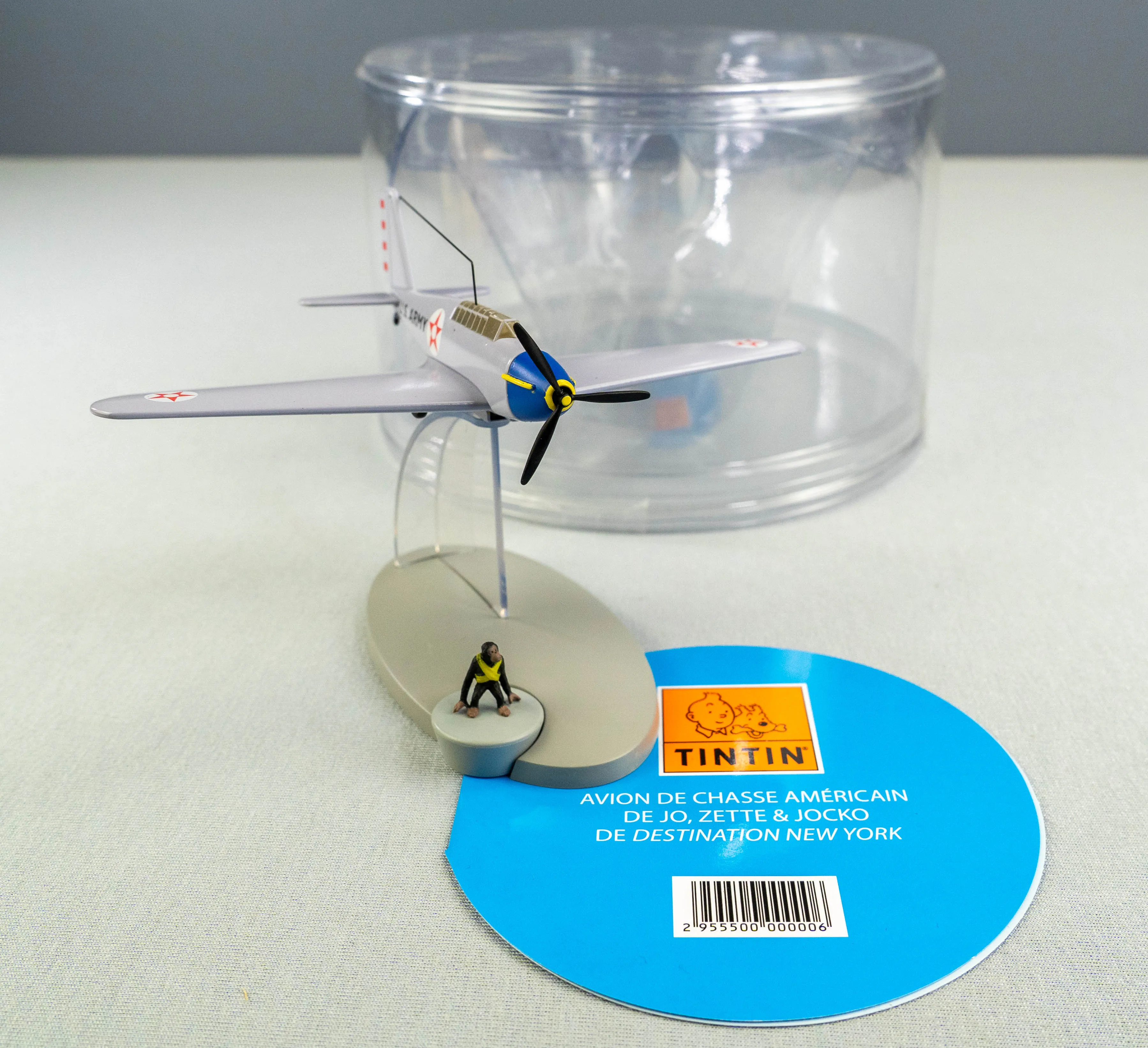 MOULINSART TINTIN PLANE 29555 American Fighter: Jo Zette & Jocko Model Avion #35