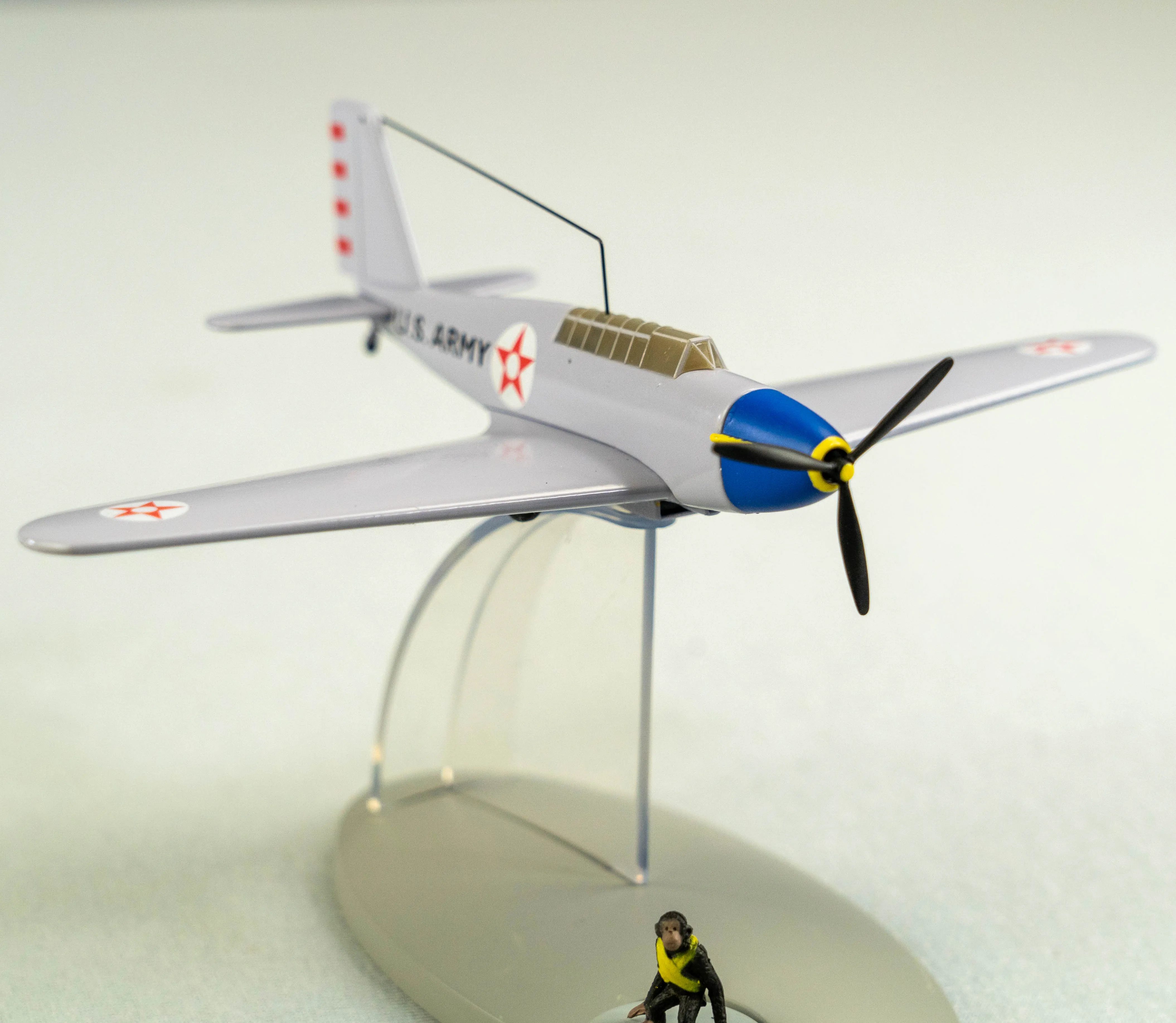 MOULINSART TINTIN PLANE 29555 American Fighter: Jo Zette & Jocko Model Avion #35