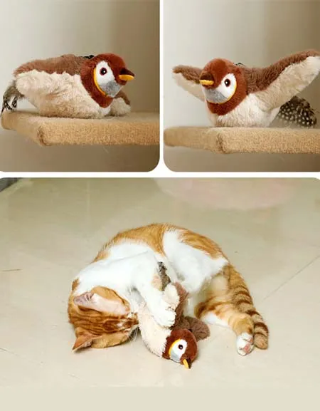 New Cat Toys with Sound, Catnip, Plush, and Customizable USB Charging