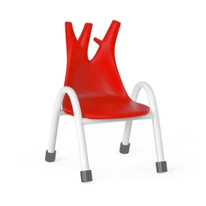 Ok Play Trunk Chair, Study Chair, Sturdy And Durable Chair, Plastic Chair, Perfect For Home, Creches And School, Red, 5 to 10 Years, Height 12 Inches