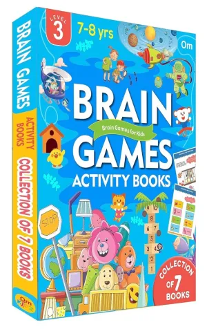 Om Books International Brain Games Activity Book Level 3 - Collection of 7 Books