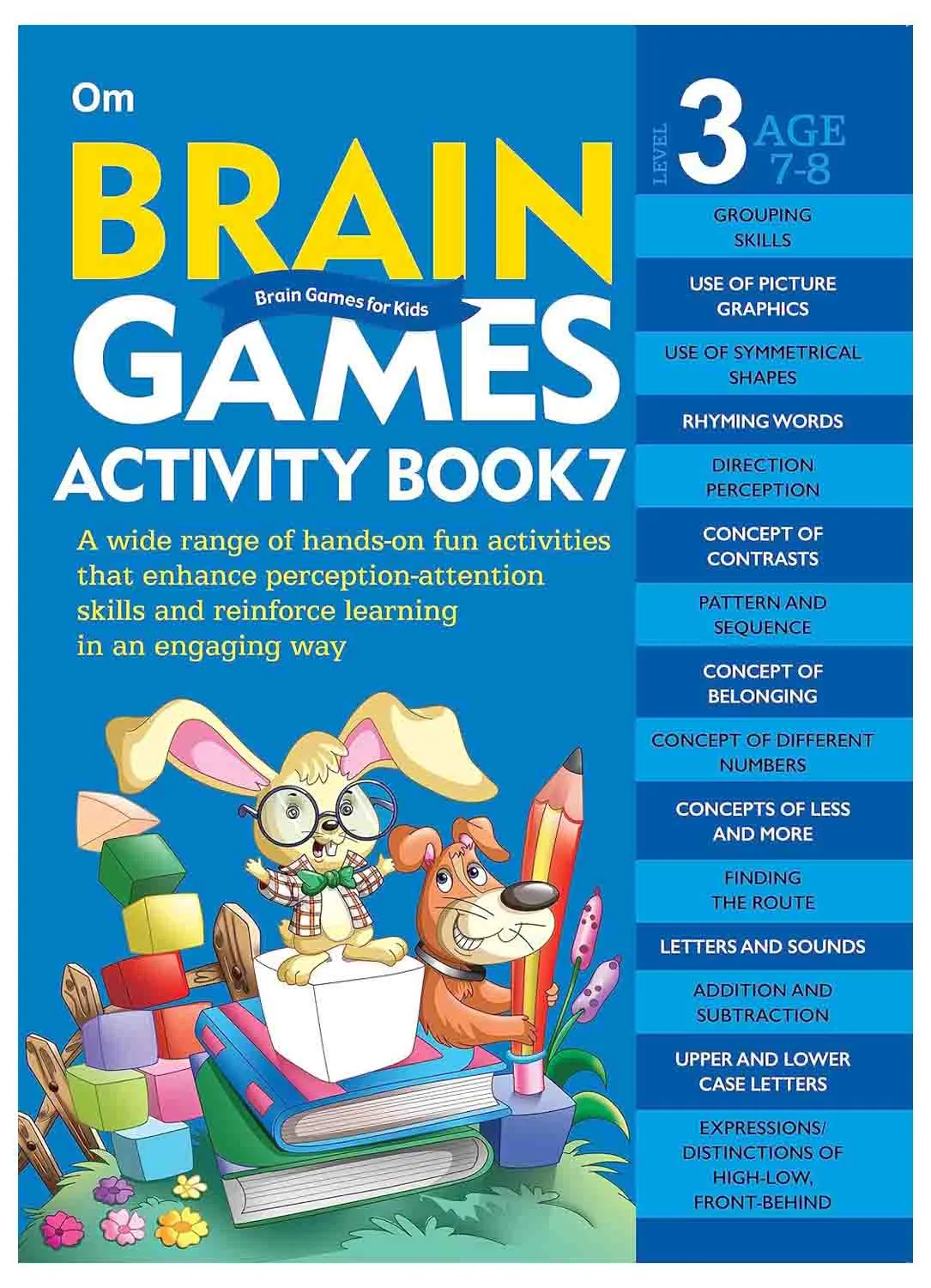 Om Books International Brain Games Activity Book Level 3 - Collection of 7 Books