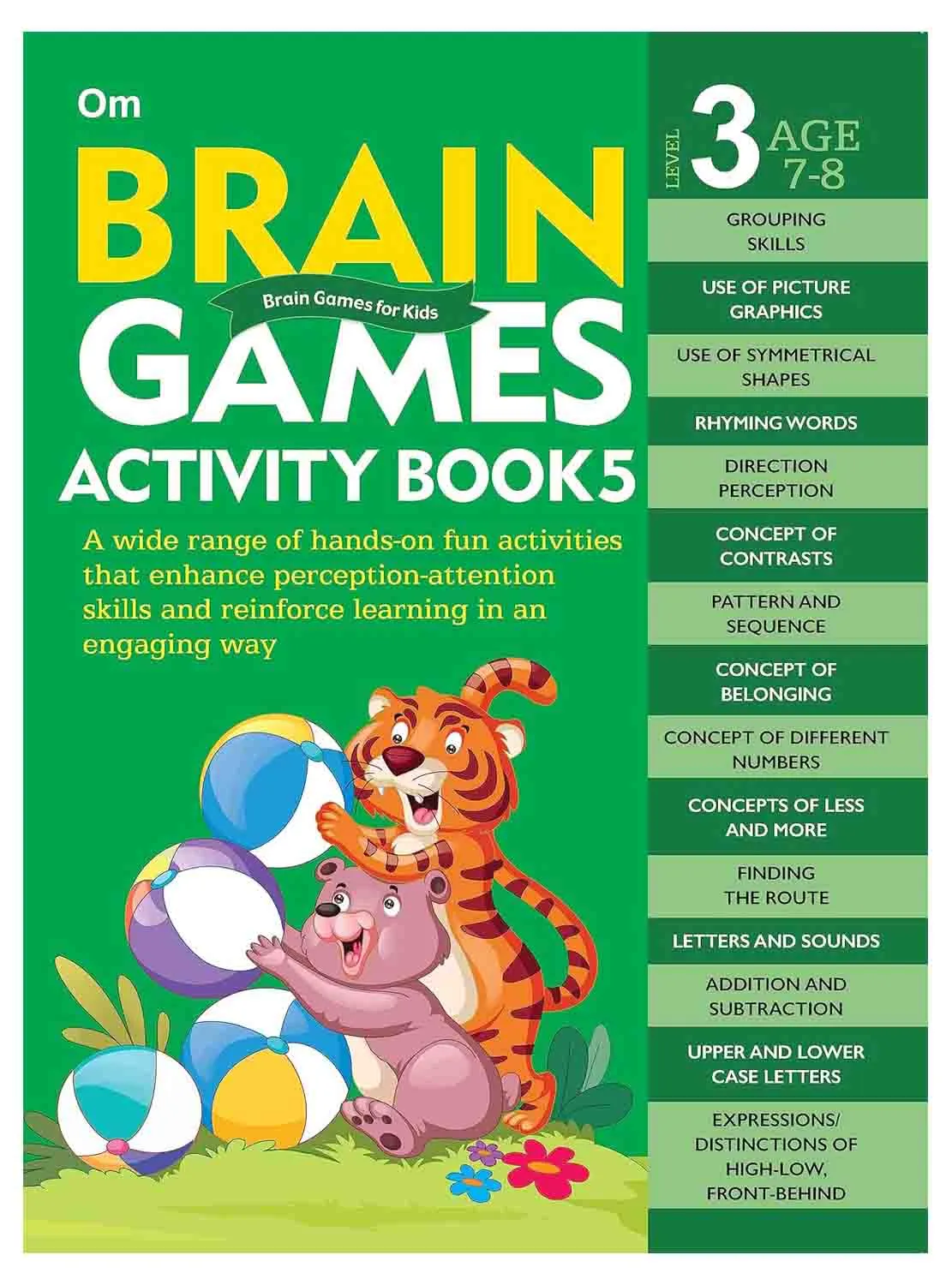 Om Books International Brain Games Activity Book Level 3 - Collection of 7 Books