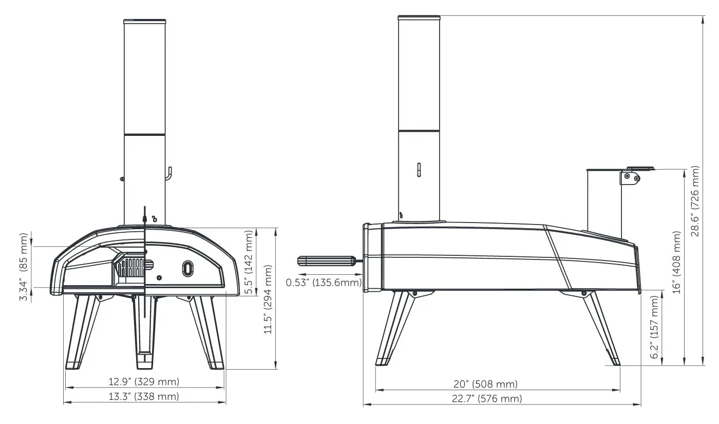 Ooni Fyra 12 Wood Pellet Pizza Oven - UU-P0AD00