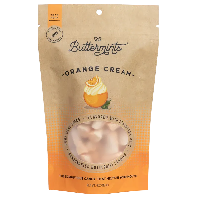 Orange Cream Buttermints 4oz Pouch