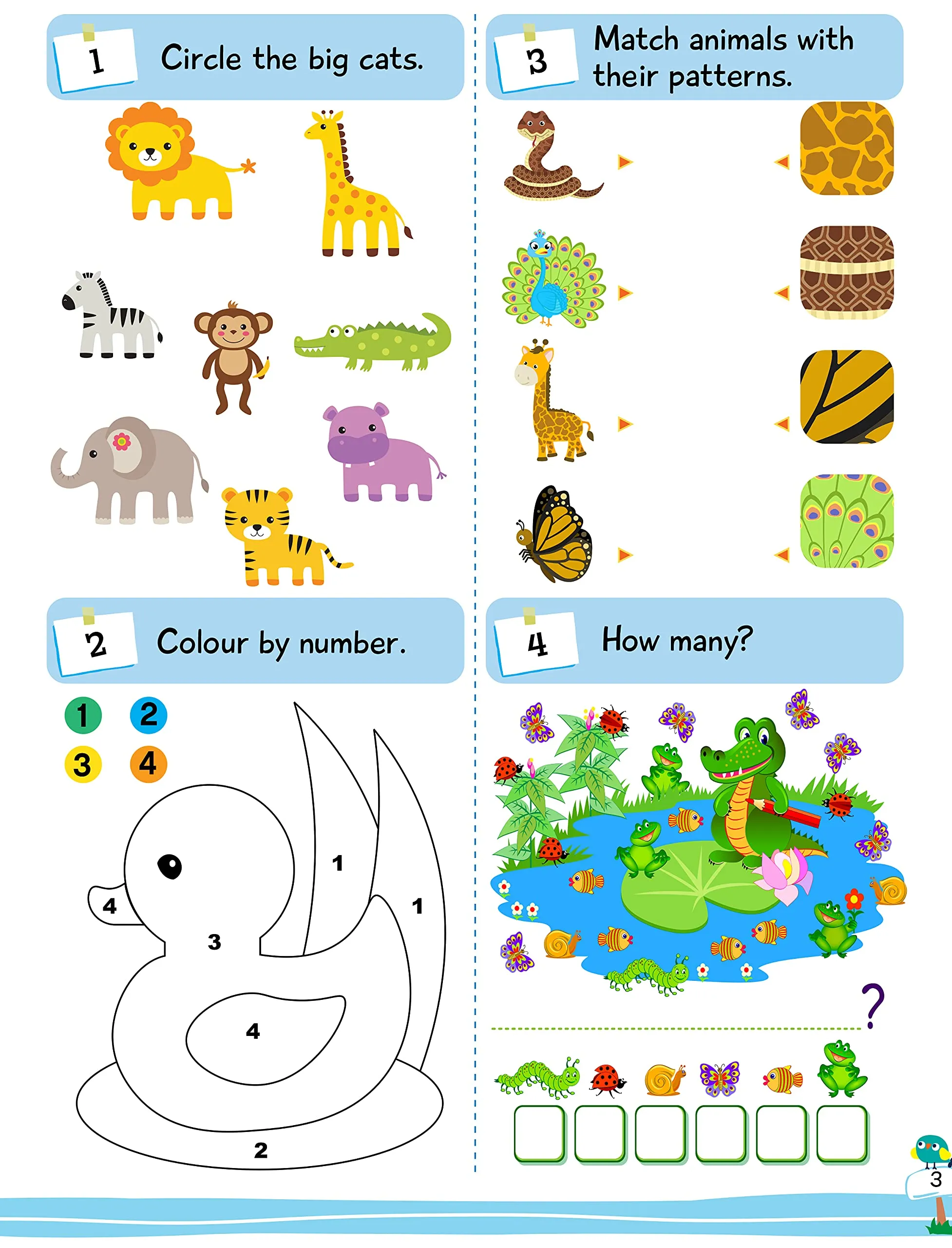 Pegasus 1001 Ultimate Brain Booster Activities for 3 to 6 Years Old Kids
