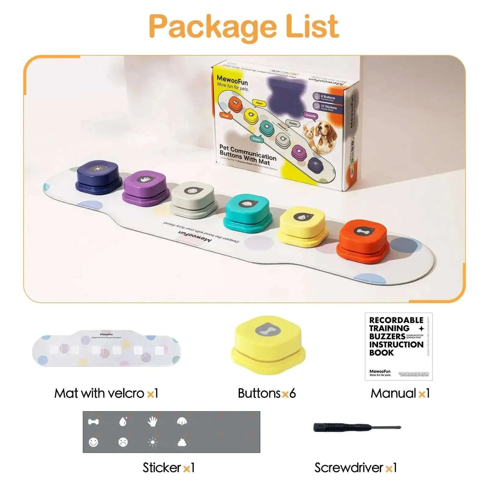 Recordable Talking Training Buzzer for dogs