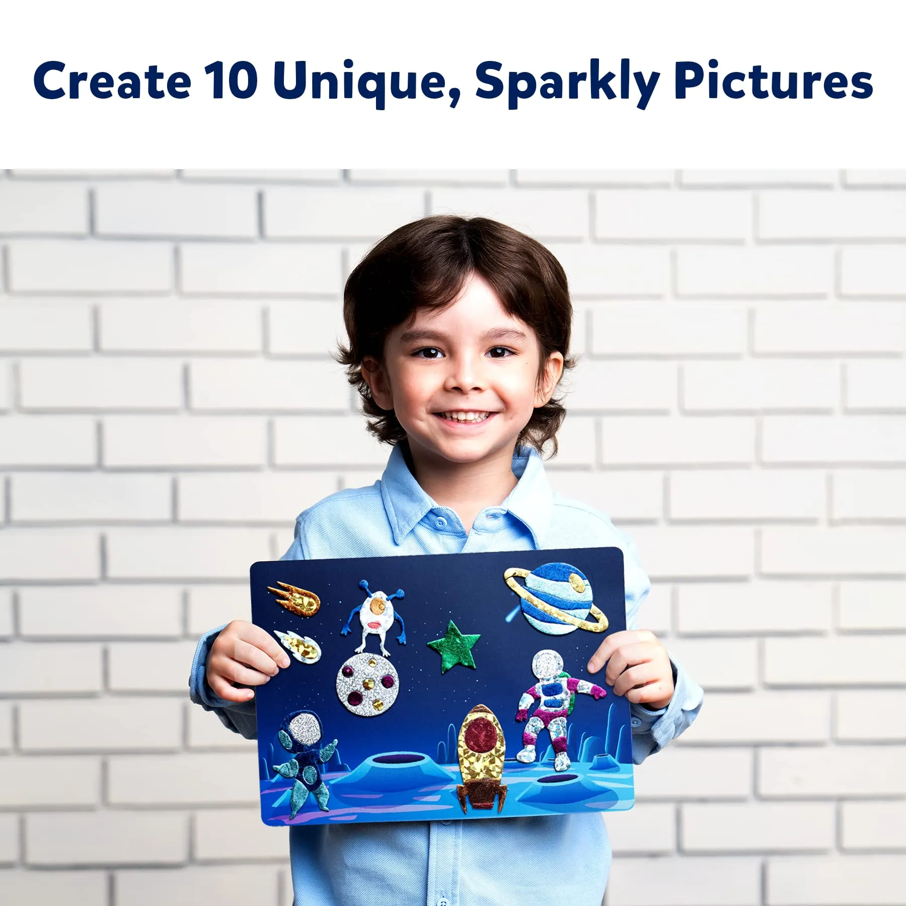 Skillmatics Art & Craft Activity - Foil Fun Space, No Mess Art for Kids, Craft Kits & Supplies, DIY Creative Activity, Gifts for Boys & Girls Ages 4, 5, 6, 7, 8, 9, Travel Toys