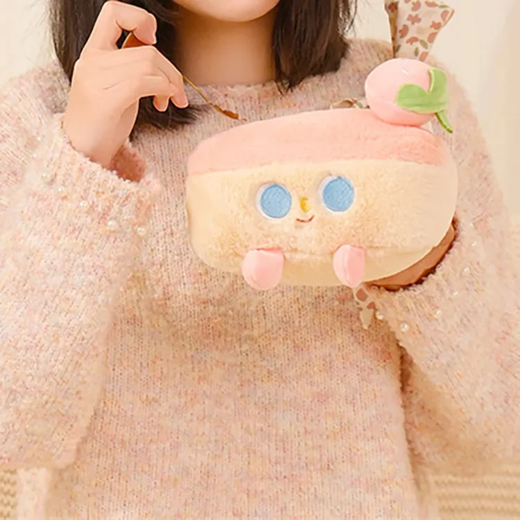 Small Fluffy Plushie Cushion | Strawberry Cake